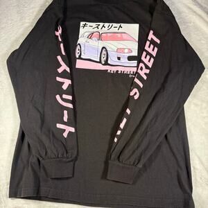 Key Street Size L Long Sleeve JDM Graphic tee